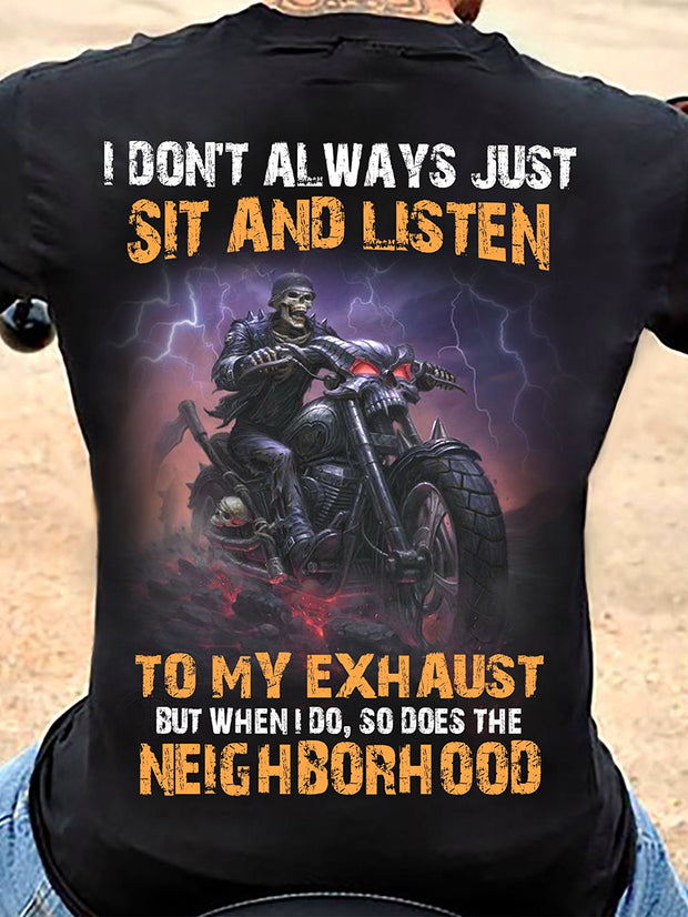 Punk T-Shirt mit Motorrad-Buchstaben-Aufdruck 