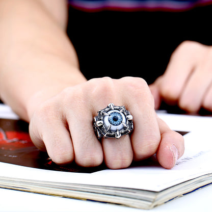 Devil's Eyeball Skull Vintage Punk Ring