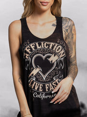 Affliction Live Fast Printed Tank Top