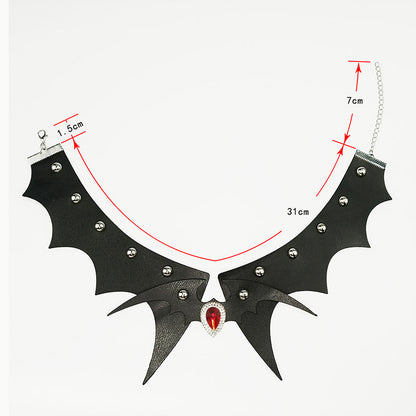 Punk Halloween Bat Shape Necklace