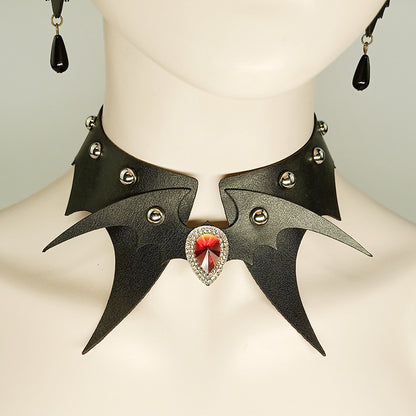 Punk Halloween Bat Shape Necklace