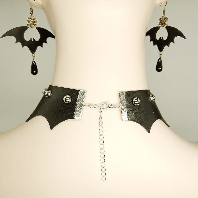 Punk Halloween Bat Shape Necklace