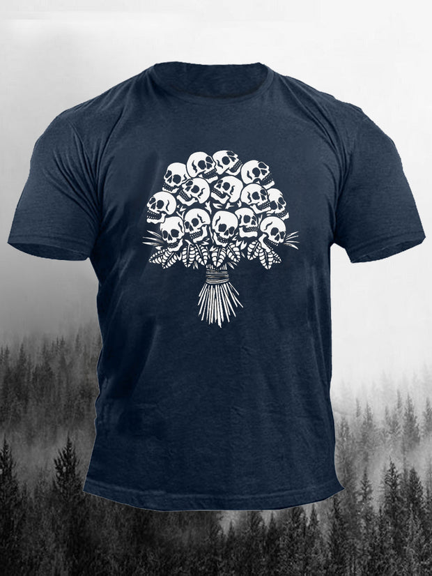 T-Shirt für Herren mit Totenkopf-Print 