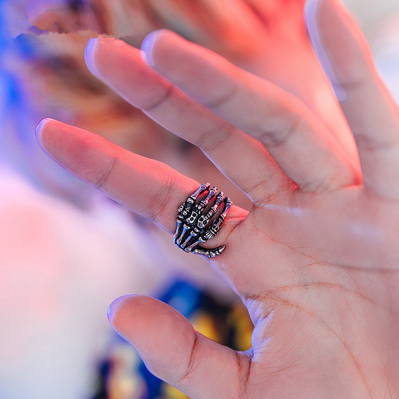 Retro skull ring dark punk ring gothic jewelry