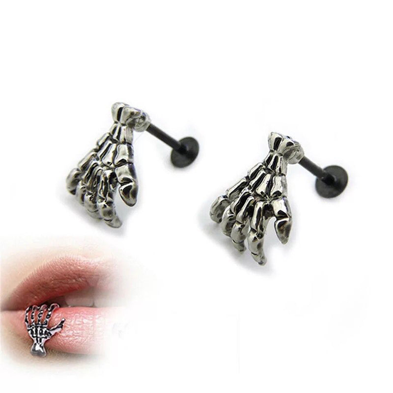 Punk Style Hand Bone Stud