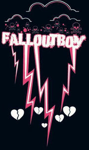Fall Out Boy Printed Sunken Stripe Lapel Zipper Sexy Vest