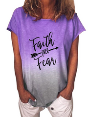 T-shirt dégradé Faith Over Fear 