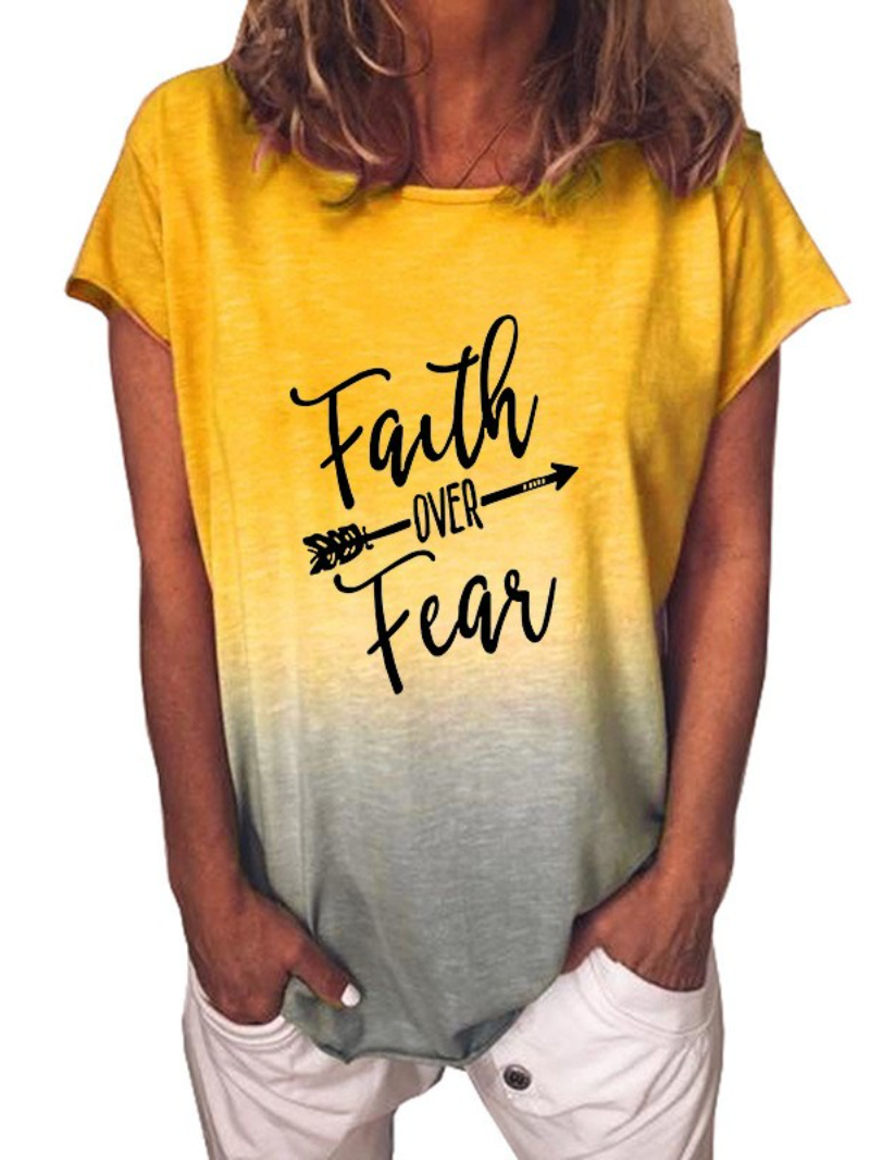 T-shirt dégradé Faith Over Fear 