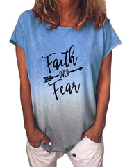 Glaube über Angst Farbverlauf T-Shirt 