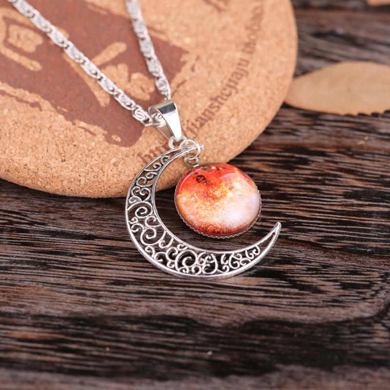 Starry Moon Time Gemstone Necklace