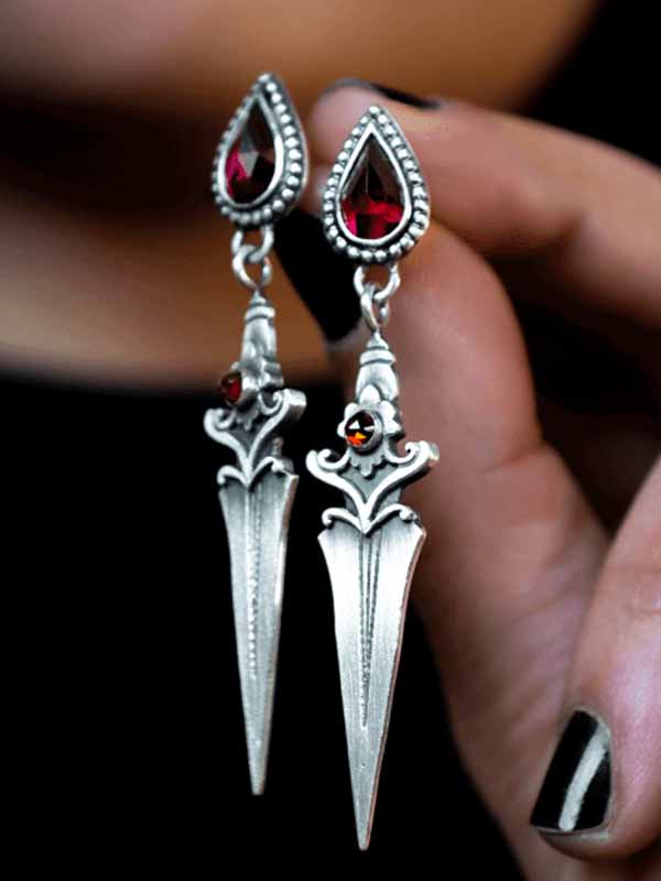 Personalized Dagger Tassel Earrings