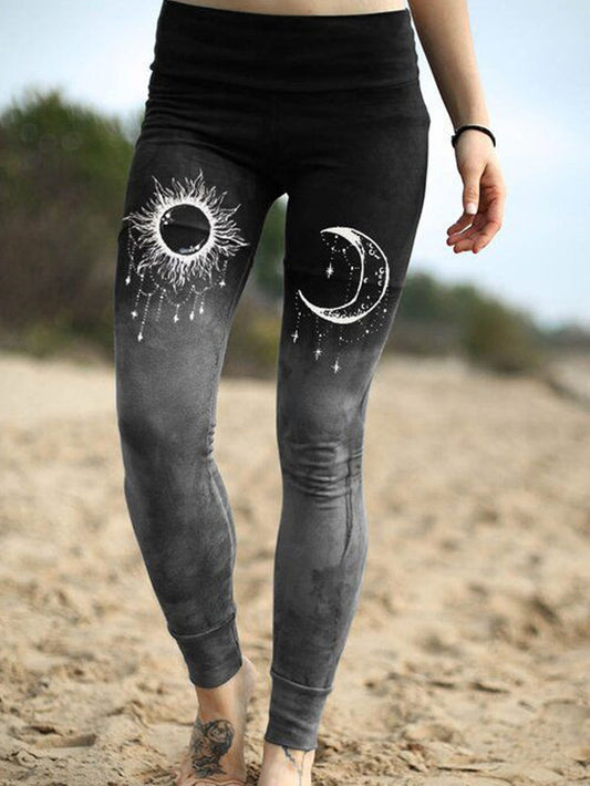 Leggings mit Retro-Farbverlauf-Print 