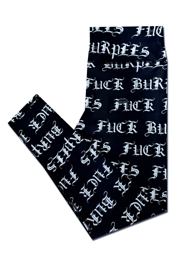 Leggings pour femmes à imprimé lettres gothiques punk 