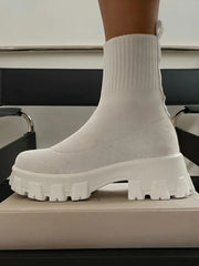 Set Feet Solid Color Platform Boots