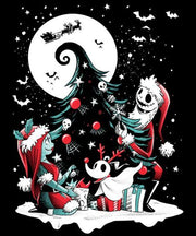 Christmas Nightmare From Qwertee V-Neck Lace Long Sleeve Top