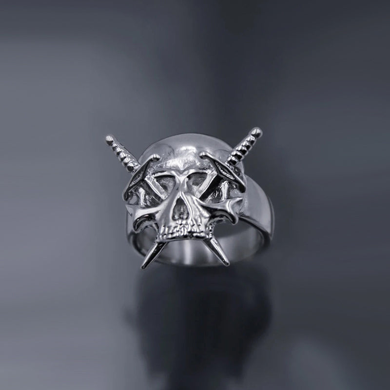 Punk Retro Totenkopf Tier Ring 