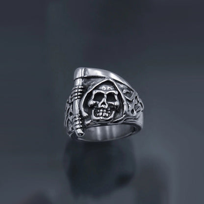 Punk Retro Death Skull Animal Ring