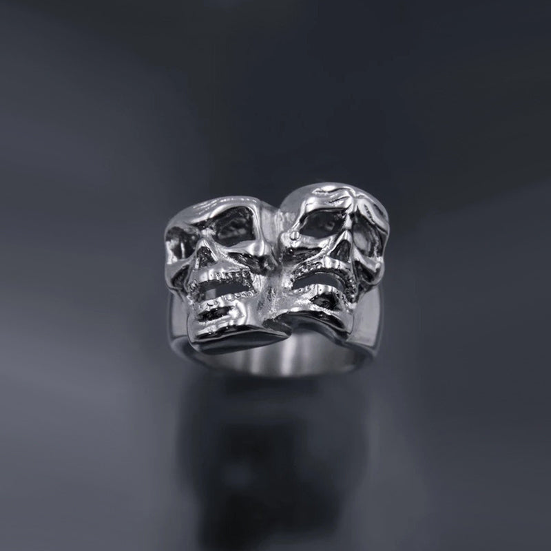 Punk Retro Totenkopf Tier Ring 