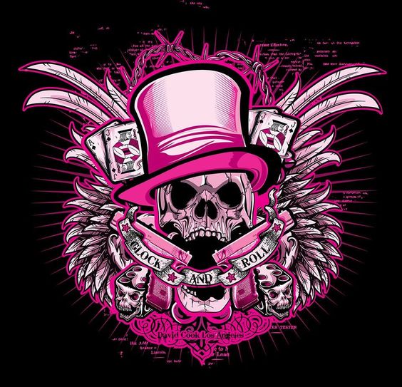 Gothic Carnival T-Shirt mit V-Ausschnitt und Totenkopf-Print