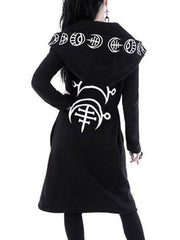 Mysterious Signs Hooded Punk Outerwear