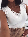 Sexy V-Neck Lace Tied Top