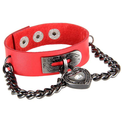 Punk Heart Lock Leather Bracelet