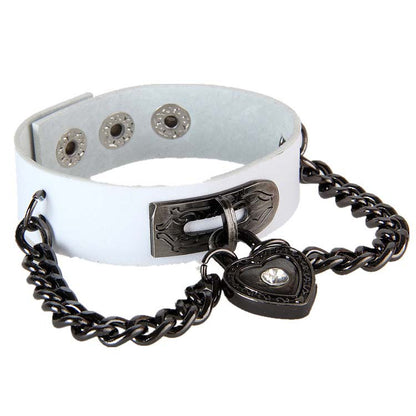 Punk Heart Lock Leather Bracelet