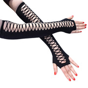 Mid Length Hollowed Stretch Gloves