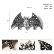 Skull Spider Bat Rhinestone Hair Clip