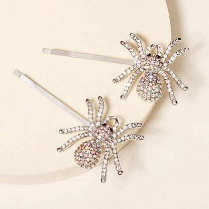 Skull Spider Bat Rhinestone Hair Clip