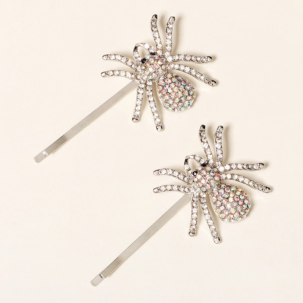 Skull Spider Bat Rhinestone Hair Clip