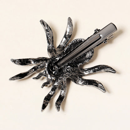 Skull Spider Bat Rhinestone Hair Clip