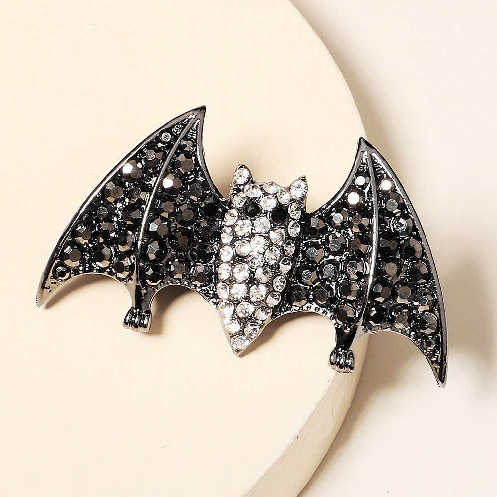 Skull Spider Bat Rhinestone Hair Clip