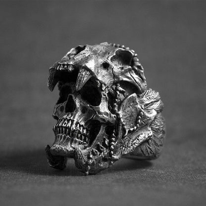 Men's Punk Skull Helmet Ring