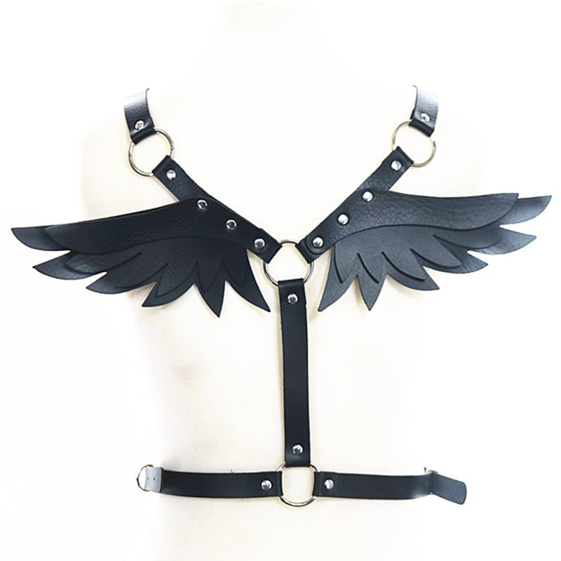 Back Wings Leather Harness Sex Toy