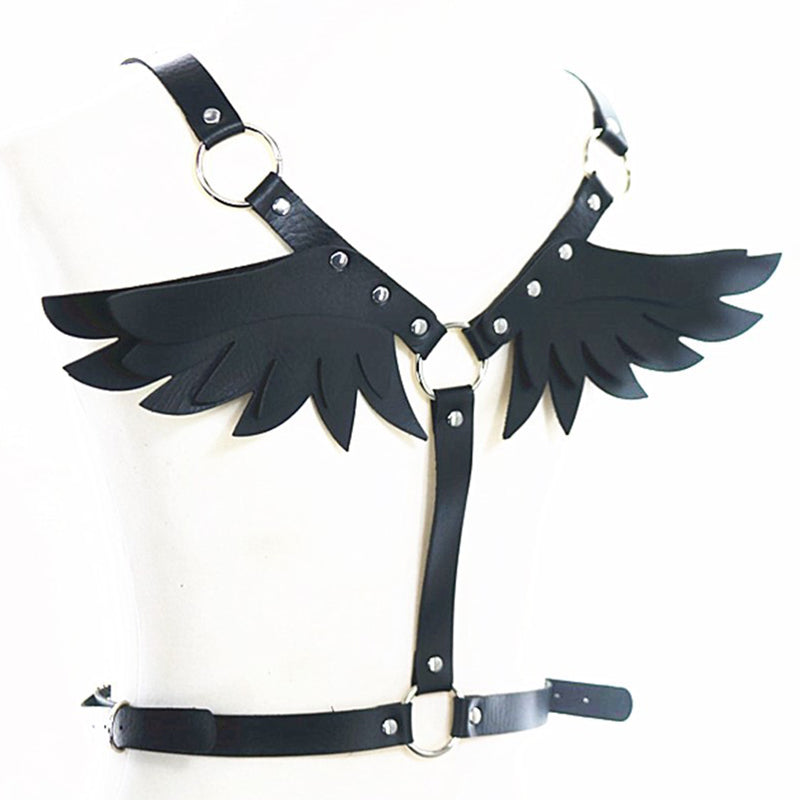 Jouet sexuel harnais en cuir Back Wings 