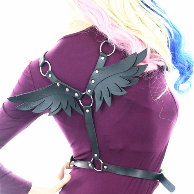 Back Wings Leather Harness Sex Toy