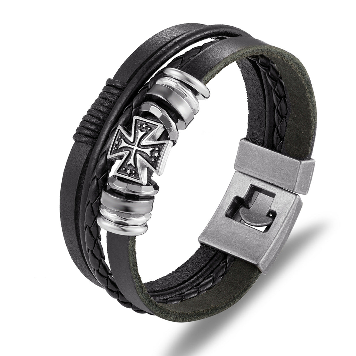 Men's Retro Anchor Multi-layer Woven Bracelet