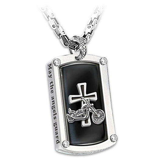 Collier pendentif croix pour hommes de style punk 