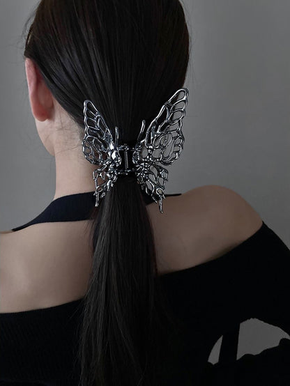 Metal Liquid Butterfly Barrettes