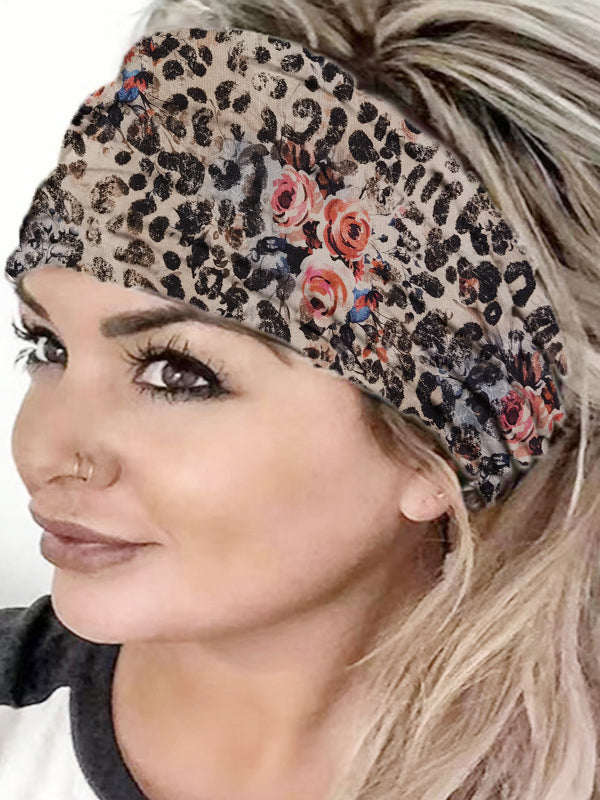 Leopard Print Wide-Brim Hair Band