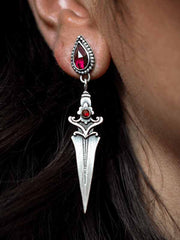 Personalized Dagger Tassel Earrings