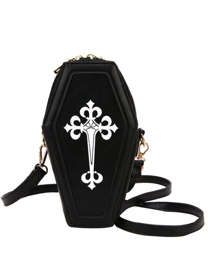 Coffin Print Crossbody Bag