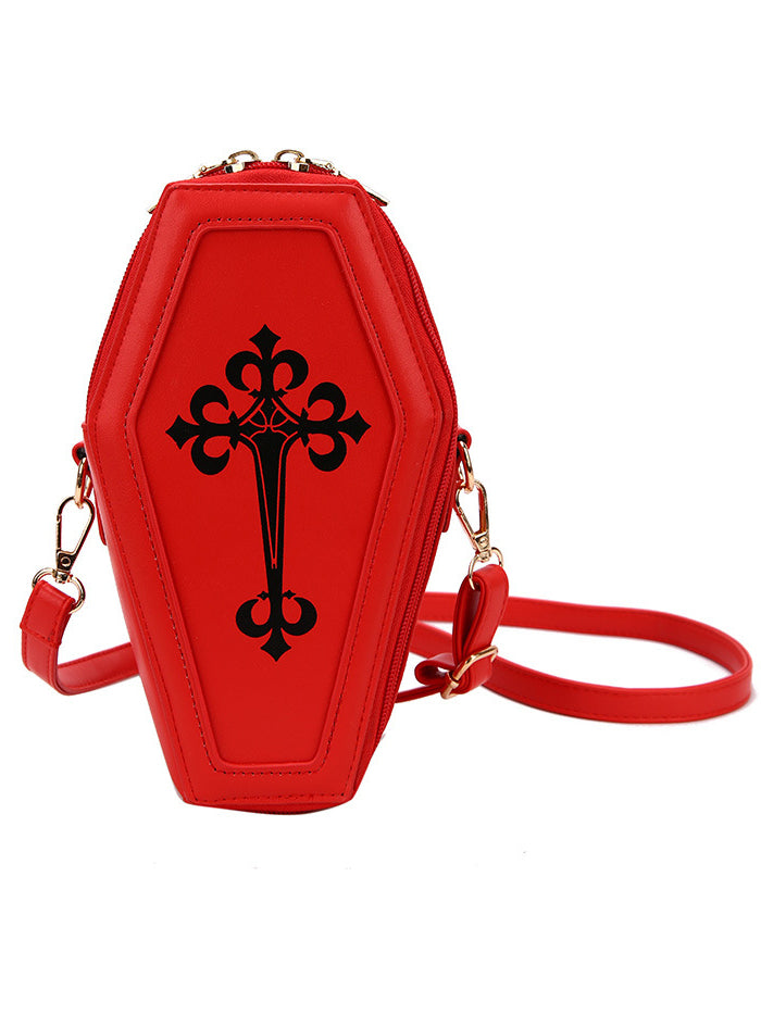 Coffin Print Crossbody Bag