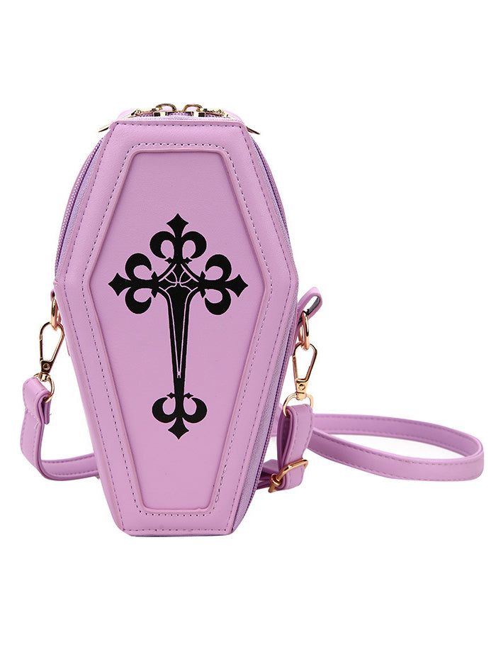 Coffin Print Crossbody Bag