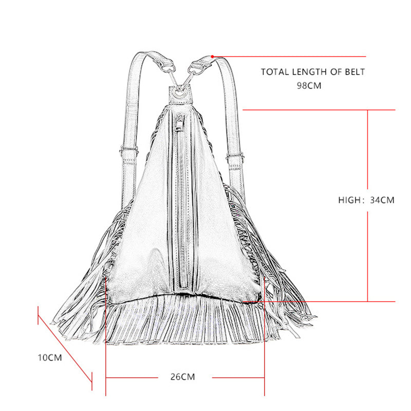 Punk Stylish Fringe Backpack