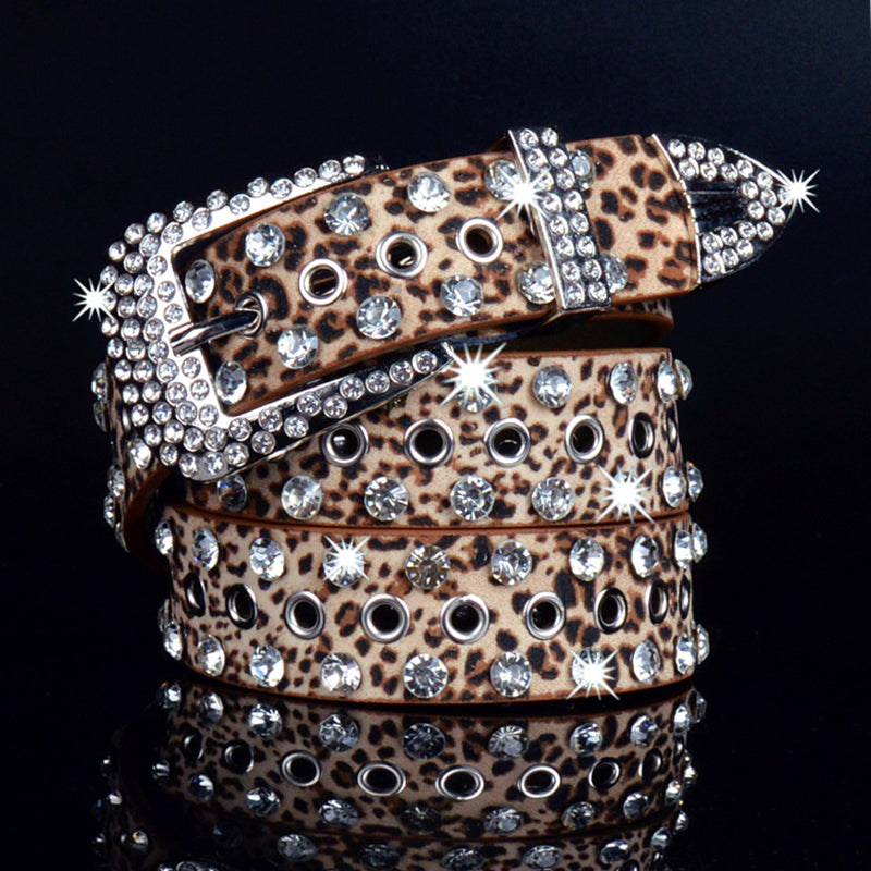 Ceinture pour femme en strass brillant à la mode 