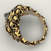 Punk Style Skull Gemstone Ring