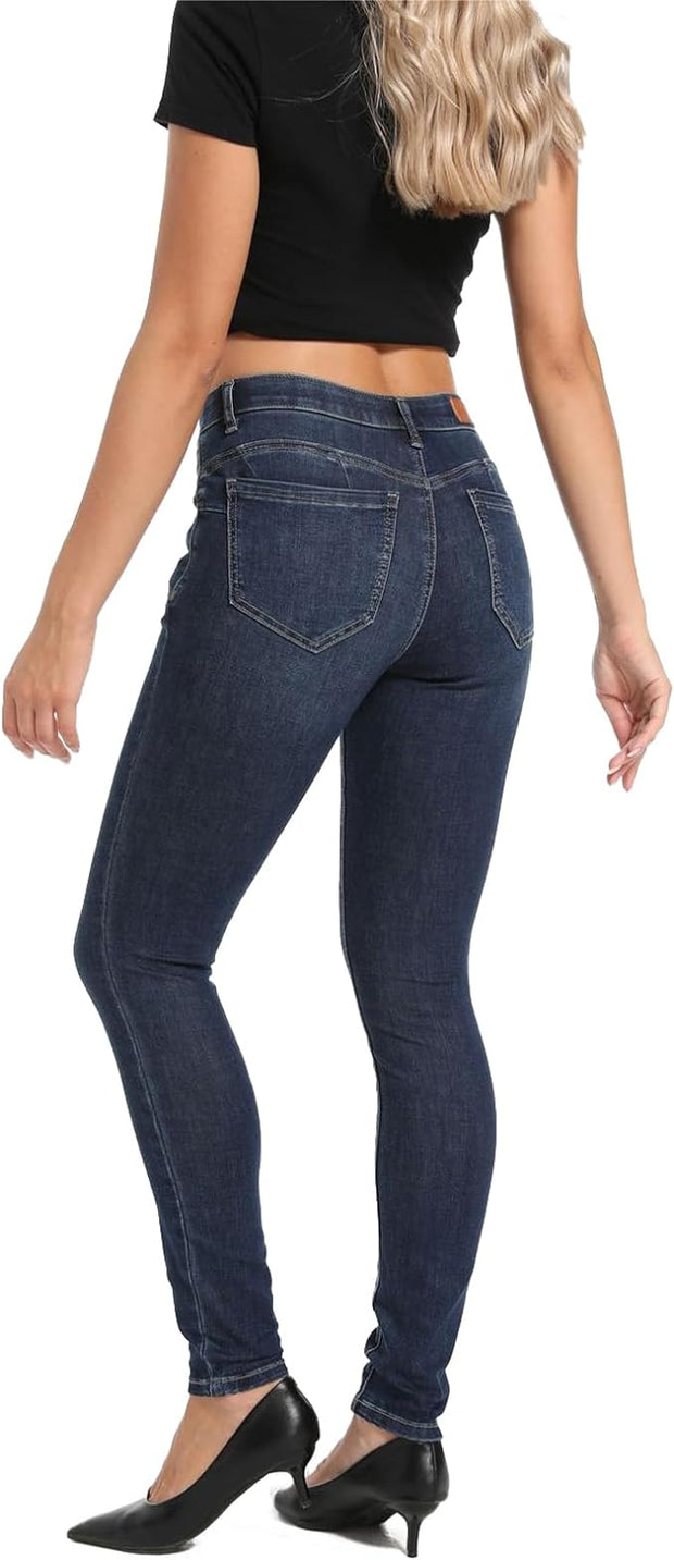 High-Elastic High-Waisted Classic Skinny Jeans