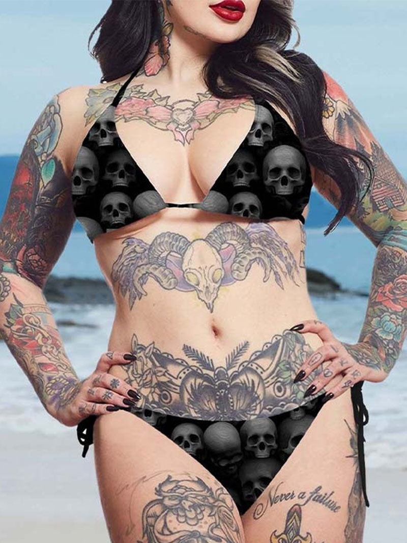 Sexy Skull Bandage Swimsuit Suit